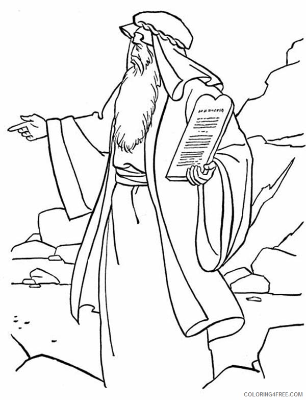 Religion Coloring Pages Bible Story of Ten Commandments Printable 2021 5069 Coloring4free