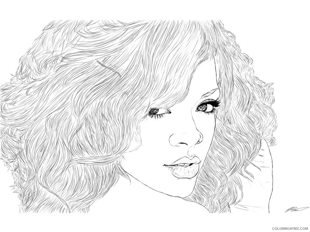 Rihanna Coloring Pages Rihanna 3 Printable 2021 5080 Coloring4free ...