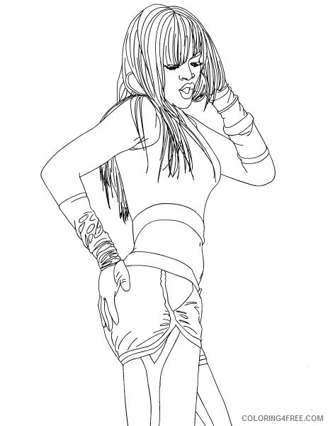 Rihanna Coloring Pages rihanna OHKEz Printable 2021 5074 Coloring4free