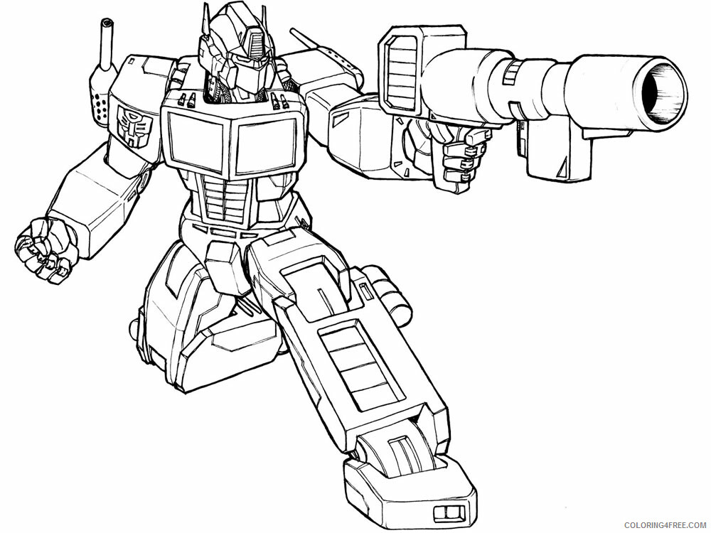 Robots and Transformers Coloring Pages for boys 1 Printable 2021 5084 Coloring4free
