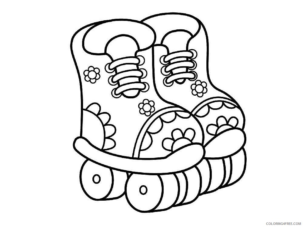 Roller Skates Coloring Pages roller Skates 2 Printable 2021 5108 Coloring4free