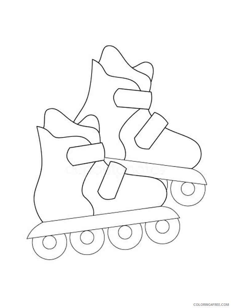 Roller Skates Coloring Pages roller skates Printable 2021 5107 Coloring4free