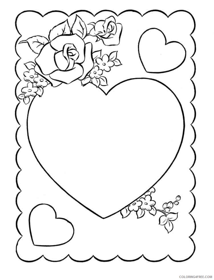Rose and Heart Coloring Pages heart 7 Printable 2021 5111 Coloring4free