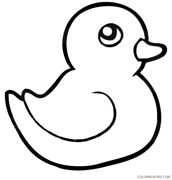 Rubber Duck Coloring Pages Easy Rubber Duck Printable 2021 5132 Coloring4free