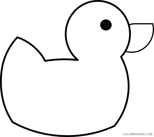 Rubber Duck Coloring Pages Easy Rubber Duck Printable 2021 5133 Coloring4free
