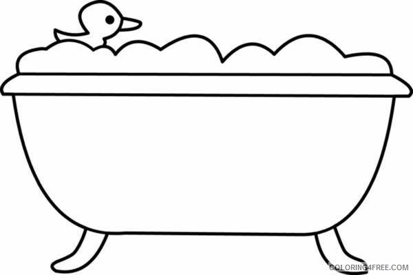 Rubber Duck Coloring Pages Rubber Duck In the Tub Printable 2021 5137 Coloring4free