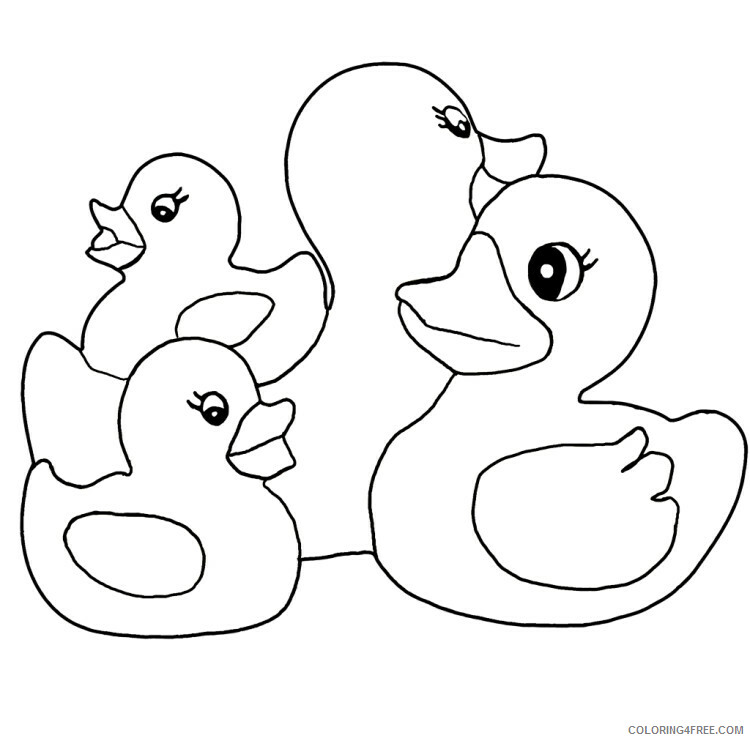 Rubber Duck Coloring Pages Rubber Ducks Printable 2021 5138 Coloring4free
