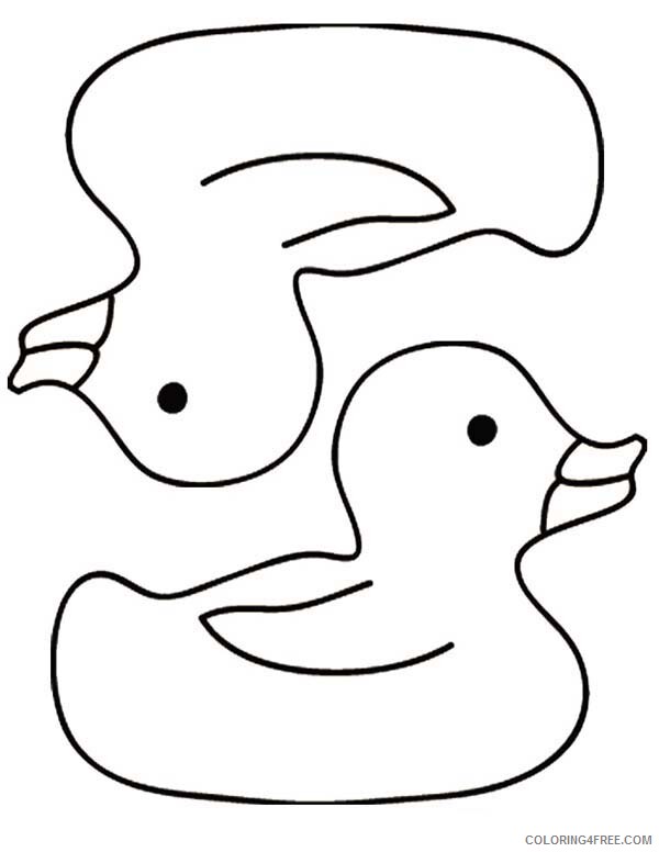Rubber Duck Coloring Pages Two Rubber Ducks Printable 2021 5140 Coloring4free