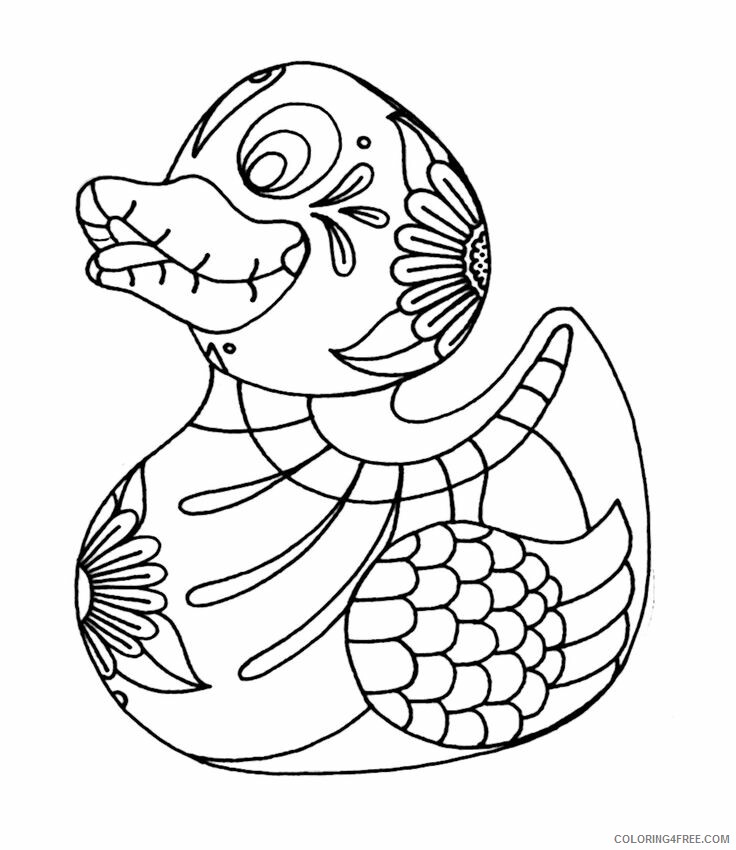 Rubber Duck Coloring Pages Zen Rubber Duck Printable 2021 5141 Coloring4free