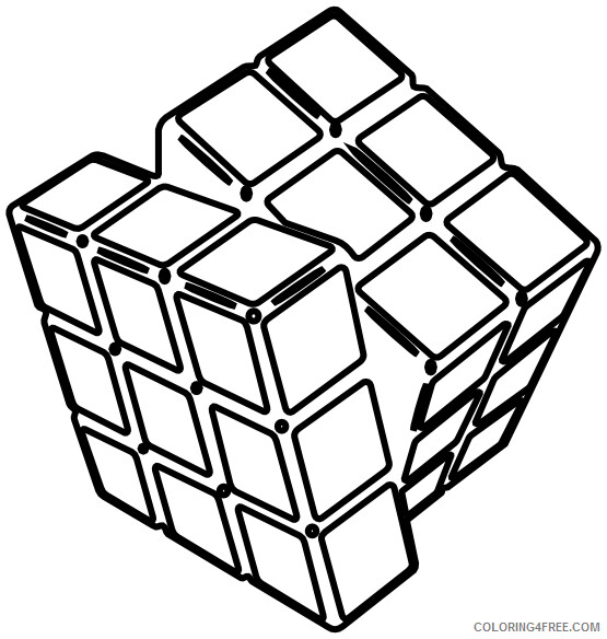 Rubiks Cube Coloring Pages Rubiks Cube Printable 2021 5145 Coloring4free