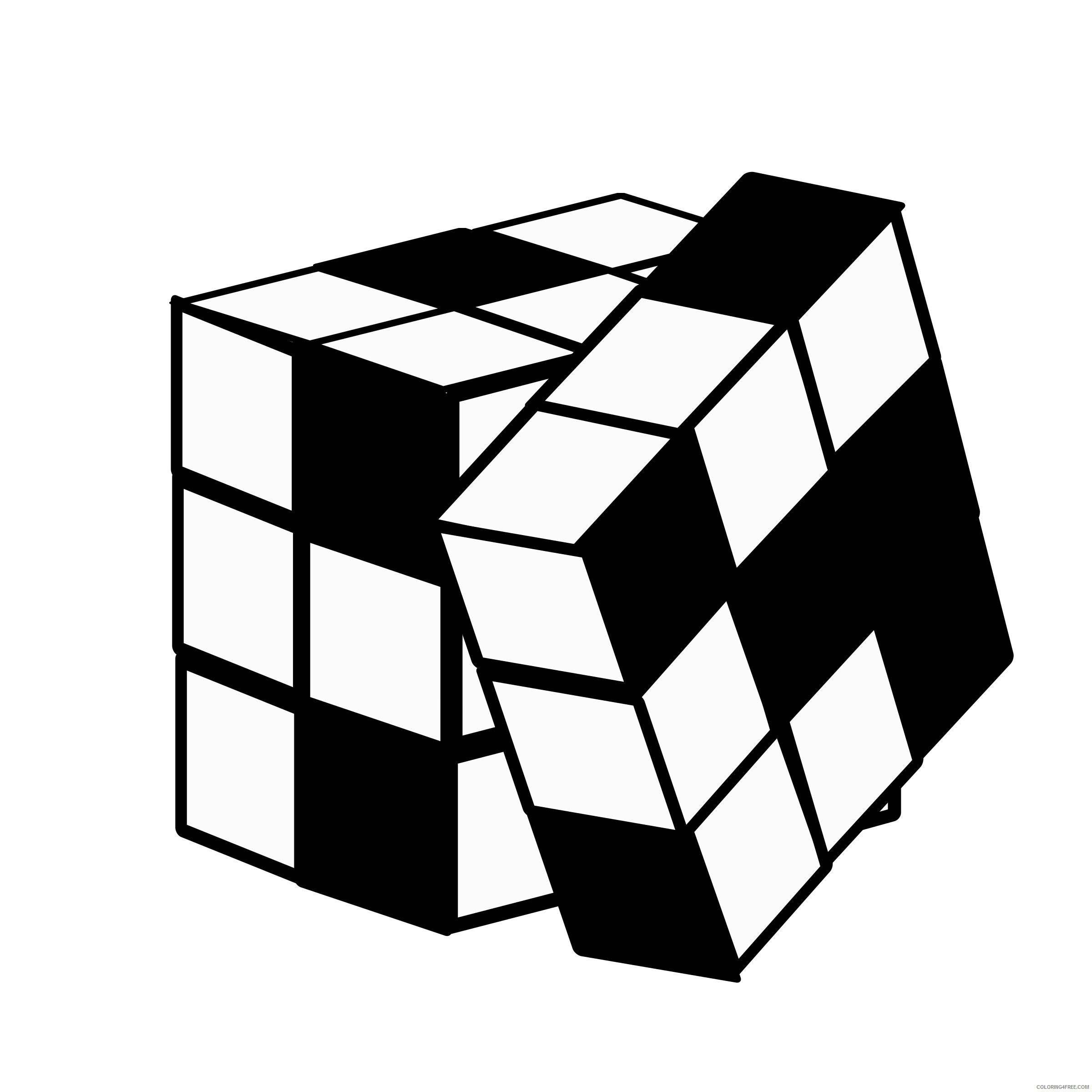 Rubiks Cube Coloring Pages Rubiks Cube Printable 2021 5148 Coloring4free