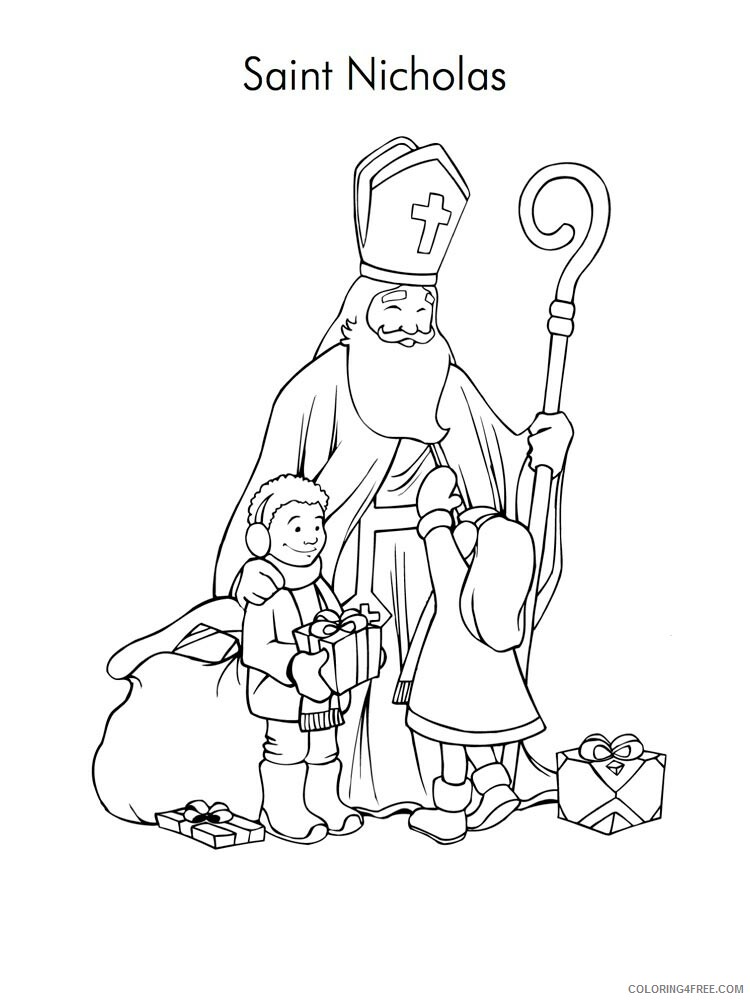 Saint Nicholas Coloring Pages Saint Nicholas 10 Printable 2021 5162 Coloring4free