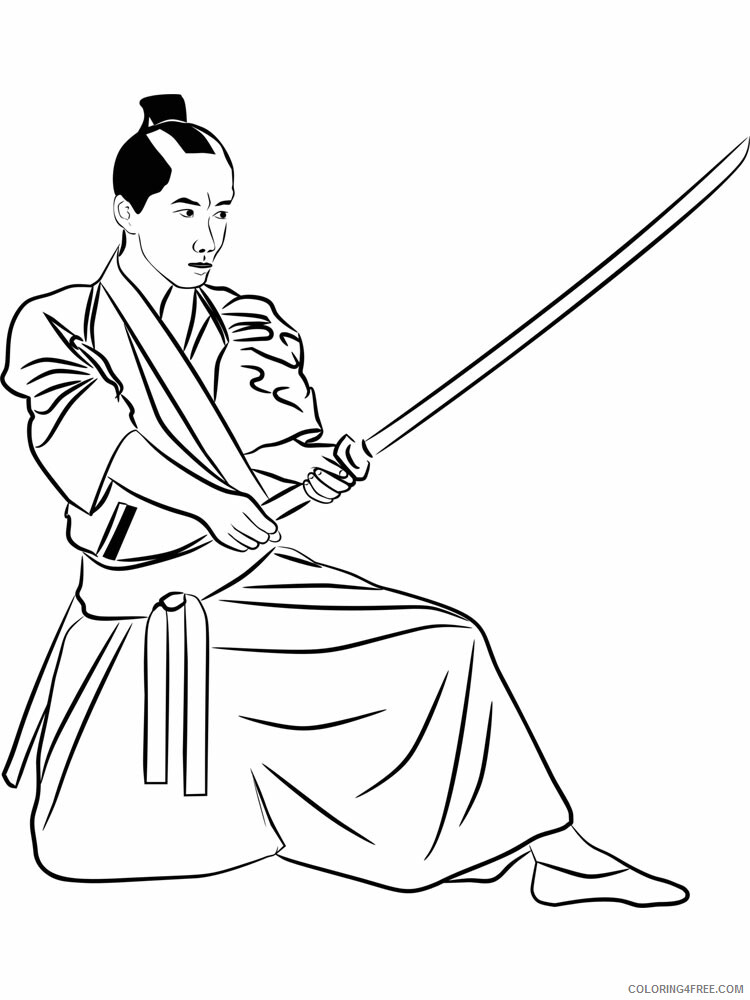Samurai Coloring Pages Samurai 2 Printable 2021 5184 Coloring4free