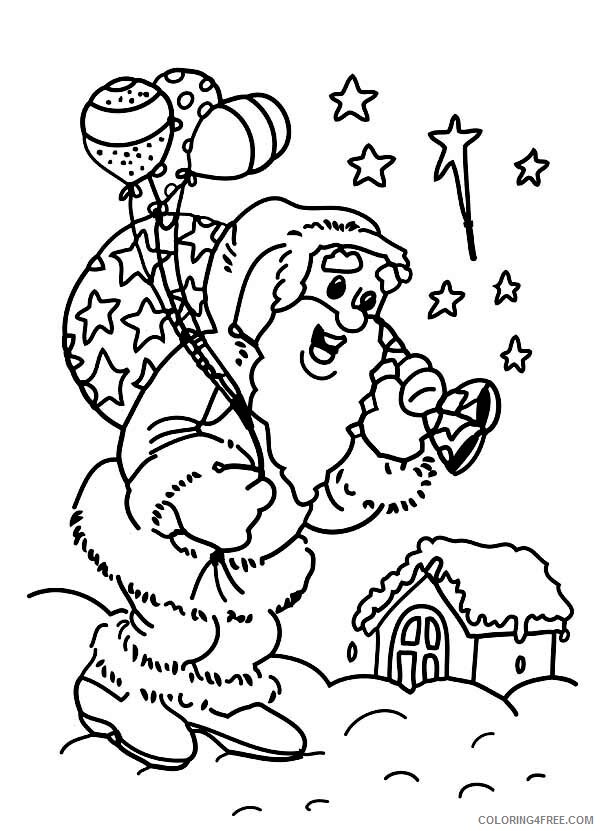 Santa Claus Coloring Pages Santa Claus Doing His Job on Christmas Eve Print 2021 Coloring4free