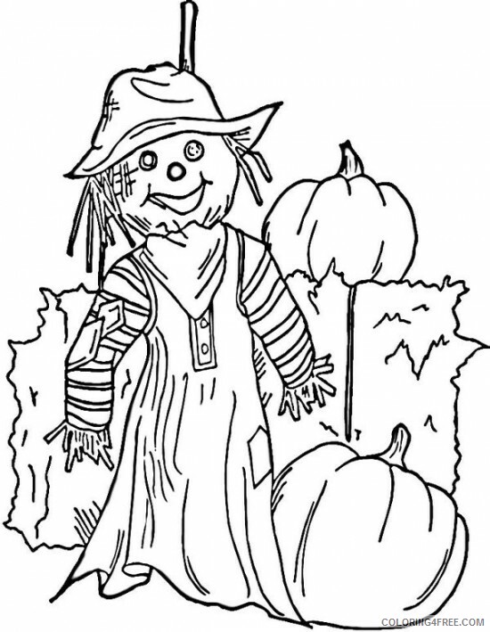 Scarecrow Coloring Pages Free Scarecrow Printable 2021 5213 Coloring4free