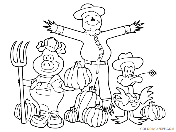 Scarecrow Coloring Pages Free Scarecrow Printable 2021 5214 Coloring4free