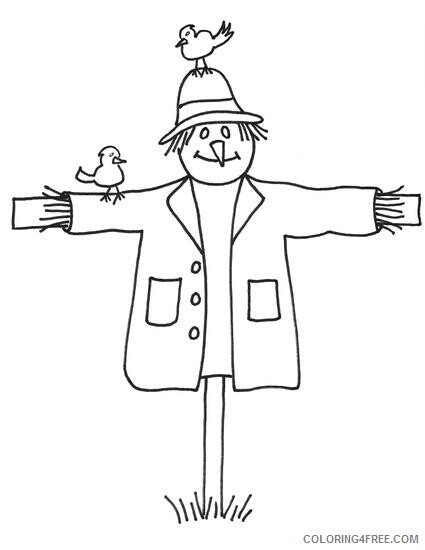 Scarecrow Coloring Pages Free Scarecrow Sheets Printable 2021 5212 Coloring4free