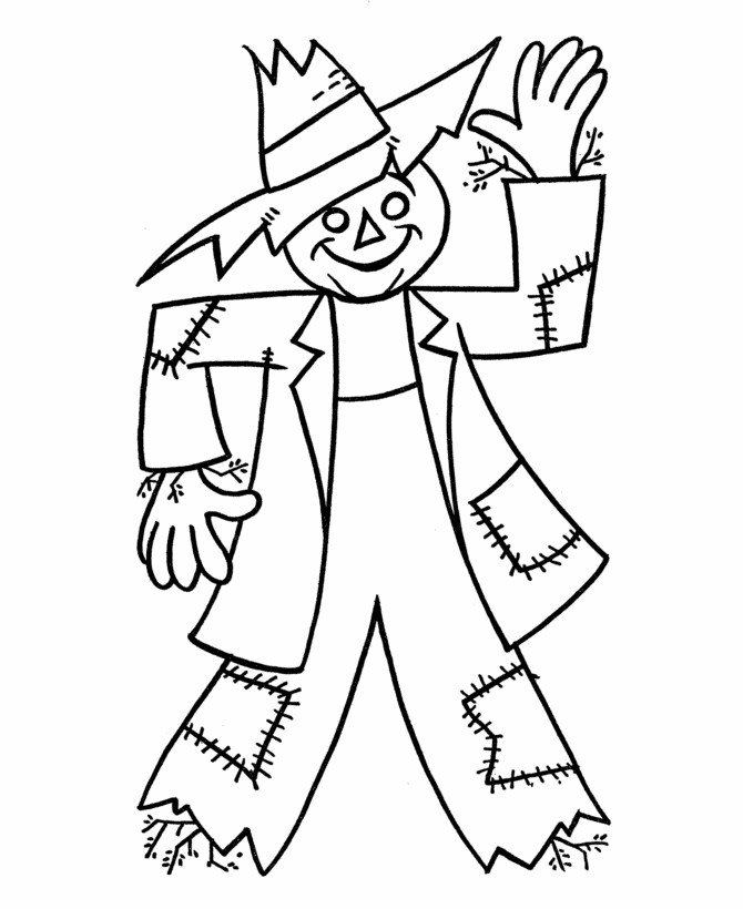 Scarecrow Coloring Pages Free Scarecrow for Kids Printable 2021 5215 Coloring4free