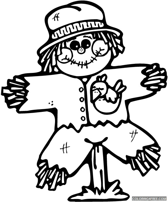 Scarecrow Coloring Pages Scarecrow Free Print Printable 2021 5226 Coloring4free