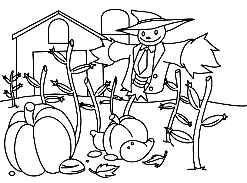 Scarecrow Coloring Pages Scarecrow Free Printable 2021 5222 Coloring4free