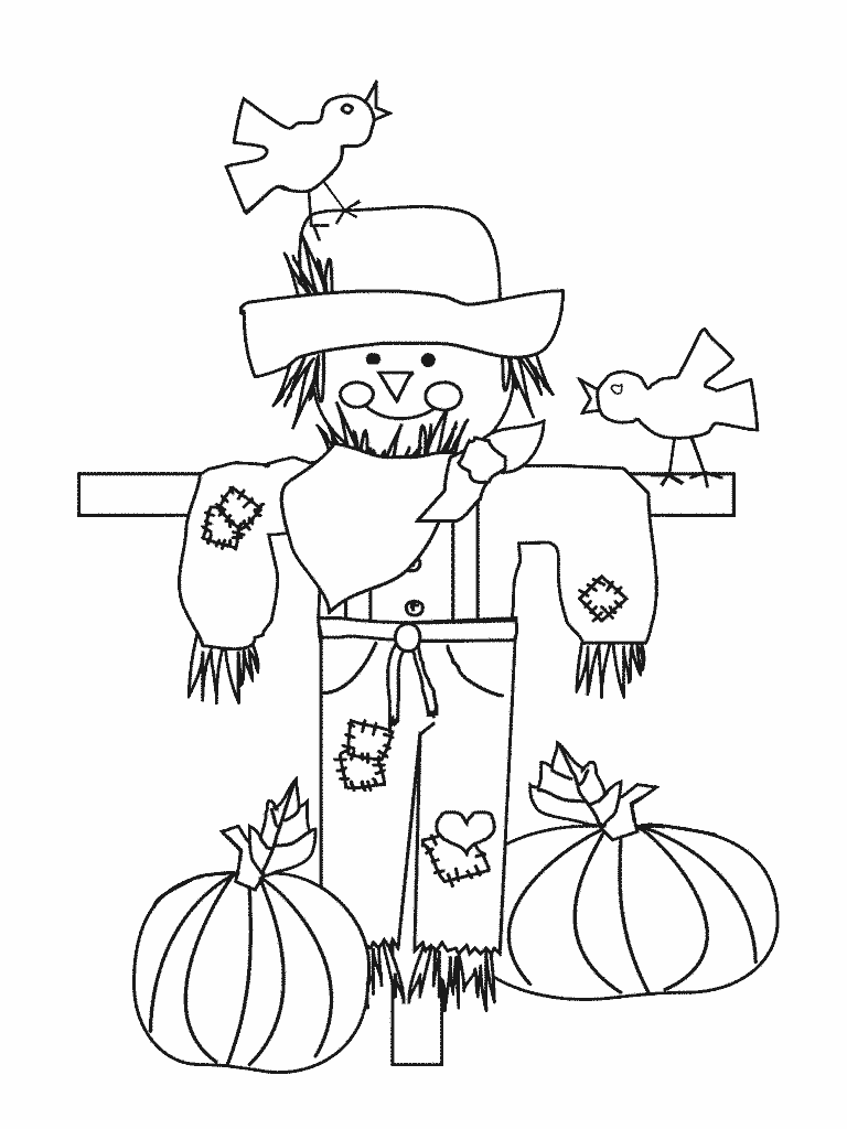 Scarecrow Coloring Pages Scarecrow Picture to Printable 2021 5240 Coloring4free