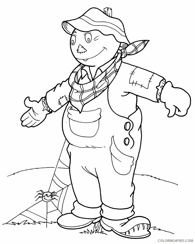 Scarecrow Coloring Pages Scarecrow Printable 2021 5221 Coloring4free