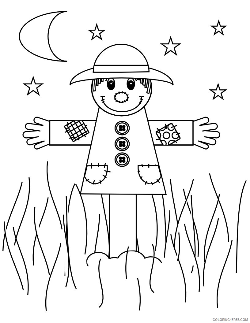 Scarecrow Coloring Pages Scarecrow Printable 2021 5235 Coloring4free