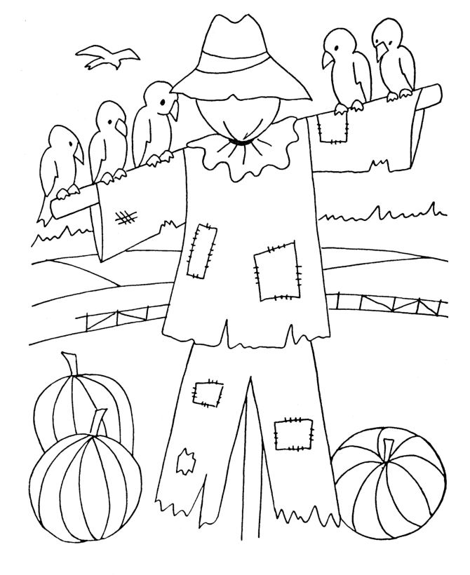 Scarecrow Coloring Pages Scarecrows Printable 2021 5241 Coloring4free
