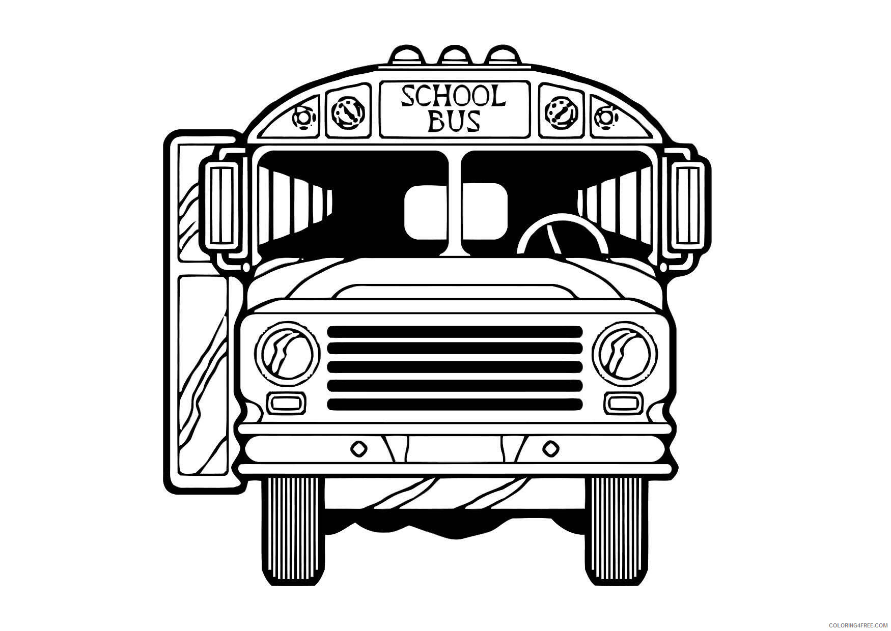 School Bus Coloring Pages School Bus for Kids Printable 2021 5277 Coloring4free