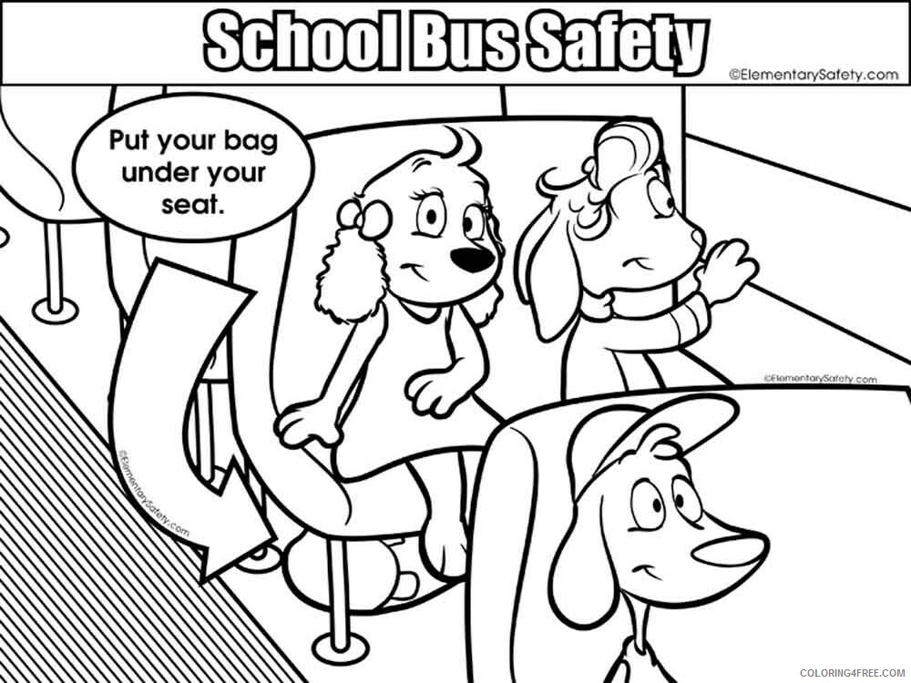 School Bus Coloring Pages educational school bus safety 4 Printable 2021 5271 Coloring4free