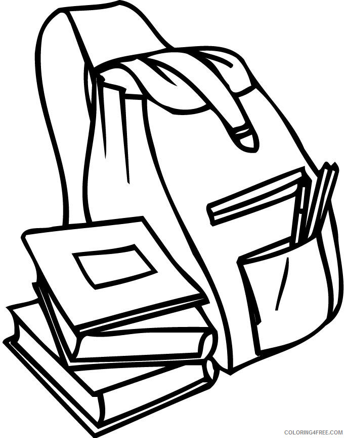 School Coloring Pages School Books Printable 2021 5254 Coloring4free