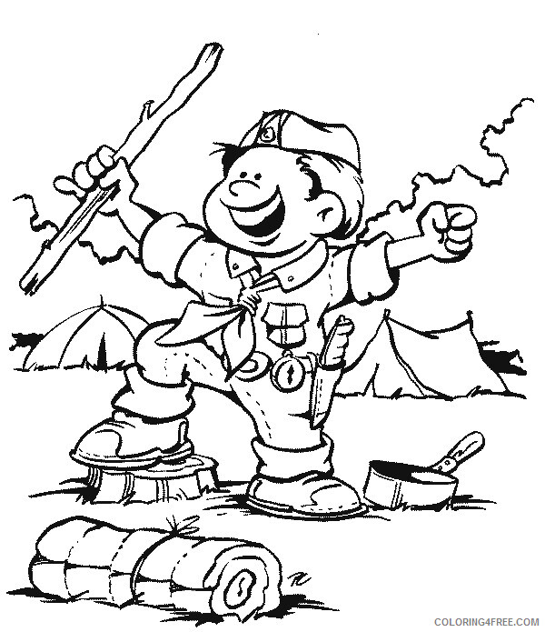 Scout Coloring Pages scouting 4dtdI Printable 2021 5290 Coloring4free