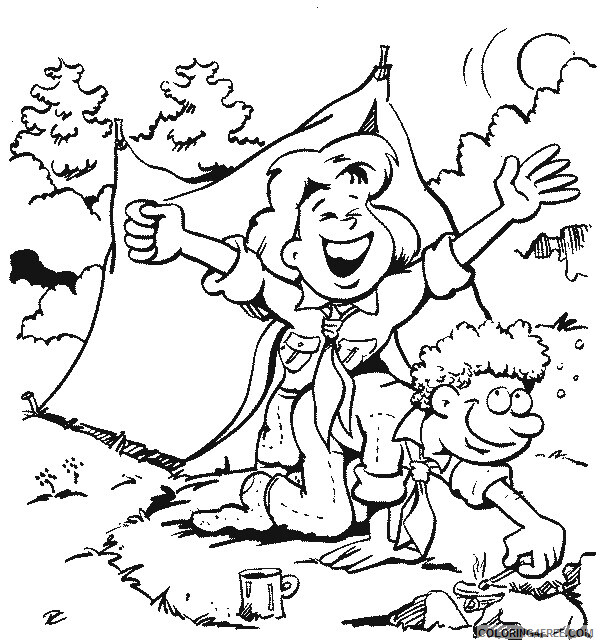 Scout Coloring Pages scouting MwunY Printable 2021 5300 Coloring4free