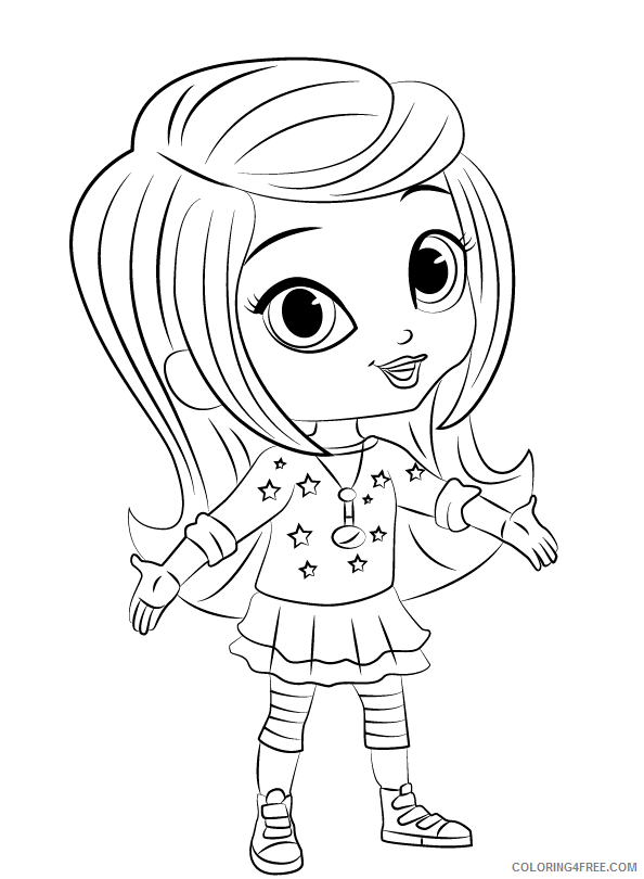 Shimmer and Shine Coloring Pages Leah Shimmer and Shine Printable 2021 5334 Coloring4free