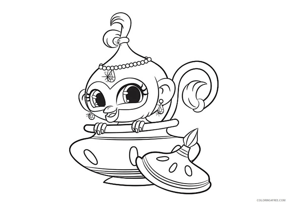 Shimmer and Shine Coloring Pages Nahal Shimmer and Shine Printable 2021 5335 Coloring4free