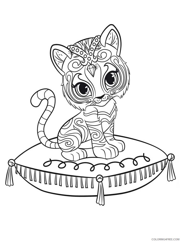 Shimmer and Shine Coloring Pages Nahal Shimmer and Shine Printable 2021 5336 Coloring4free
