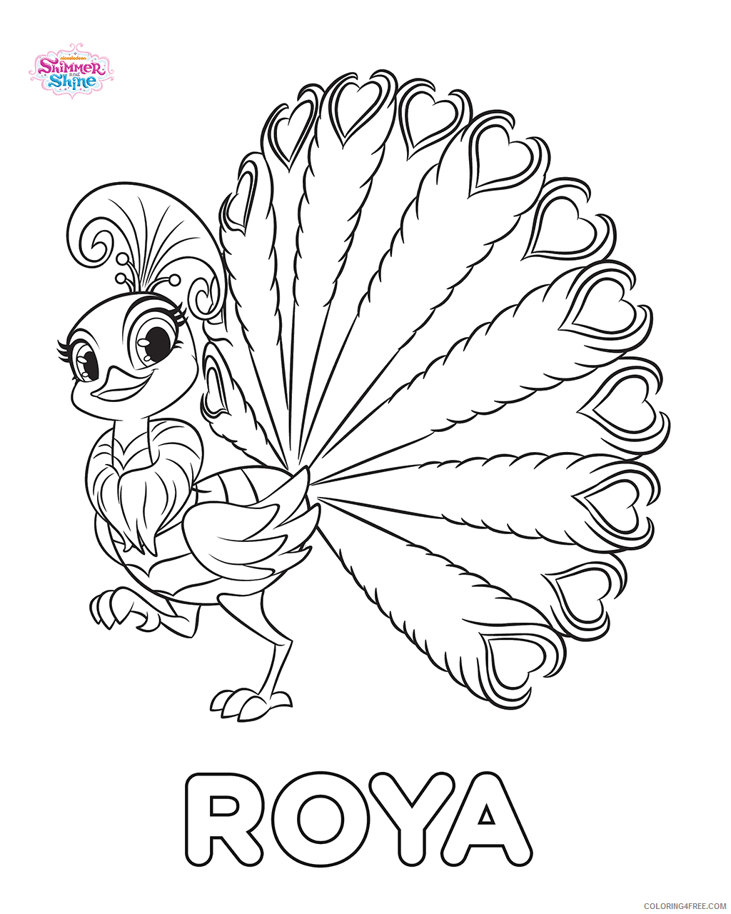 Shimmer and Shine Coloring Pages Roya Shimmer and Shine Printable 2021 5341 Coloring4free