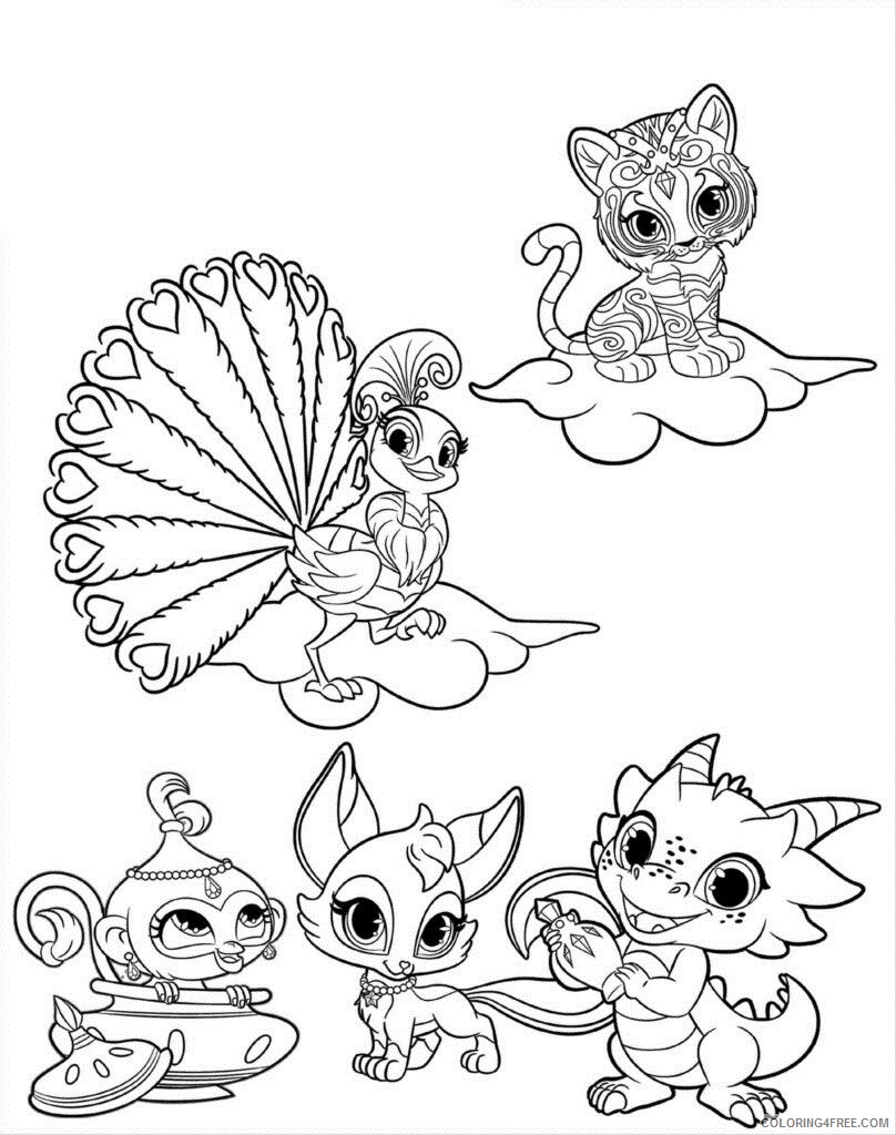 Shimmer and Shine Coloring Pages free the rapper to print Printable 2021 Coloring4free