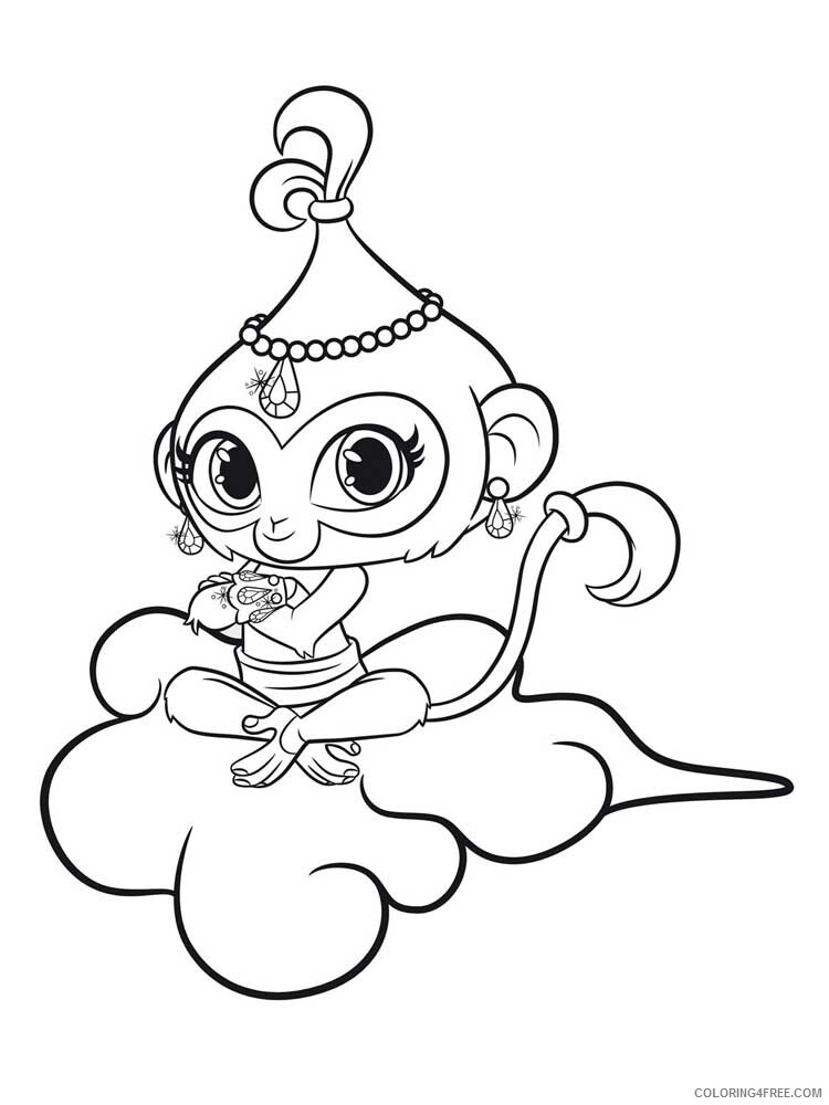 Shimmer and Shine Coloring Pages shimmer and shine 13 Printable 2021 5351 Coloring4free