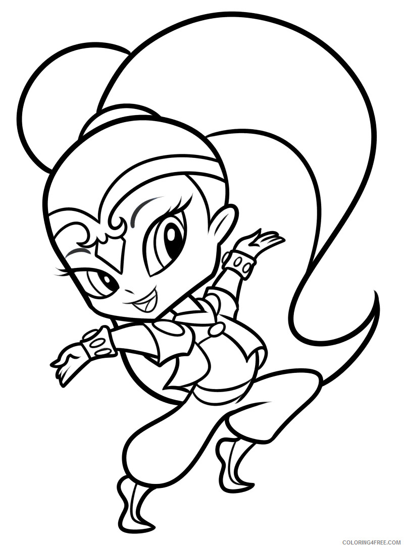 Shimmer and Shine Coloring Pages shimmer and shine free Printable 2021 5367 Coloring4free