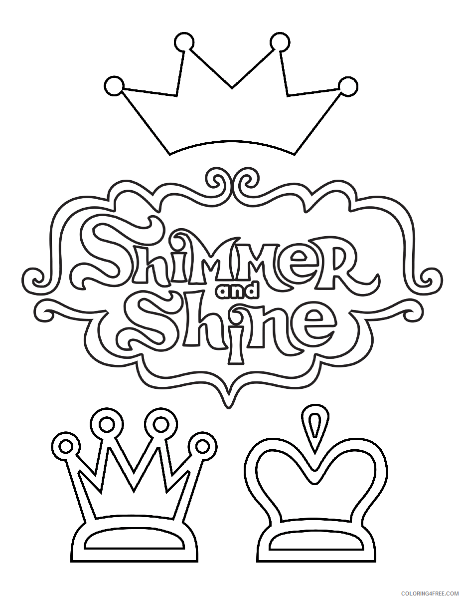 Shimmer and Shine Coloring Pages shimmer and shine logo Printable 2021 5369 Coloring4free