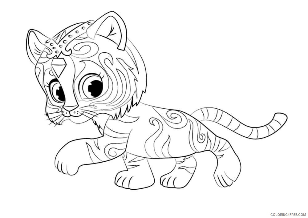 Shimmer and Shine Coloring Pages shimmer and shine nahal Printable 2021 5370 Coloring4free