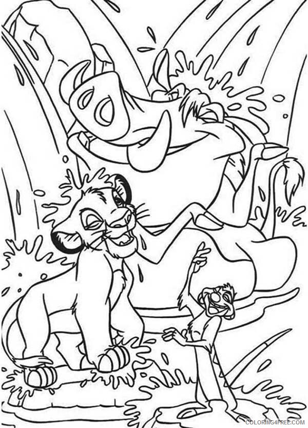 Simba Coloring Pages How to Draw Simba and Timon and Pumbaa Printable 2021 Coloring4free