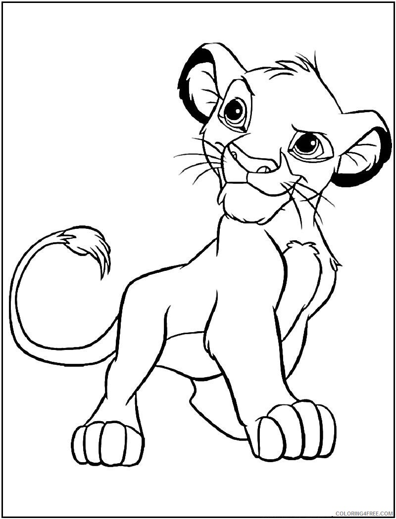 Simba Coloring Pages Simba For Kids 2 Printable 2021 5405 Coloring4free