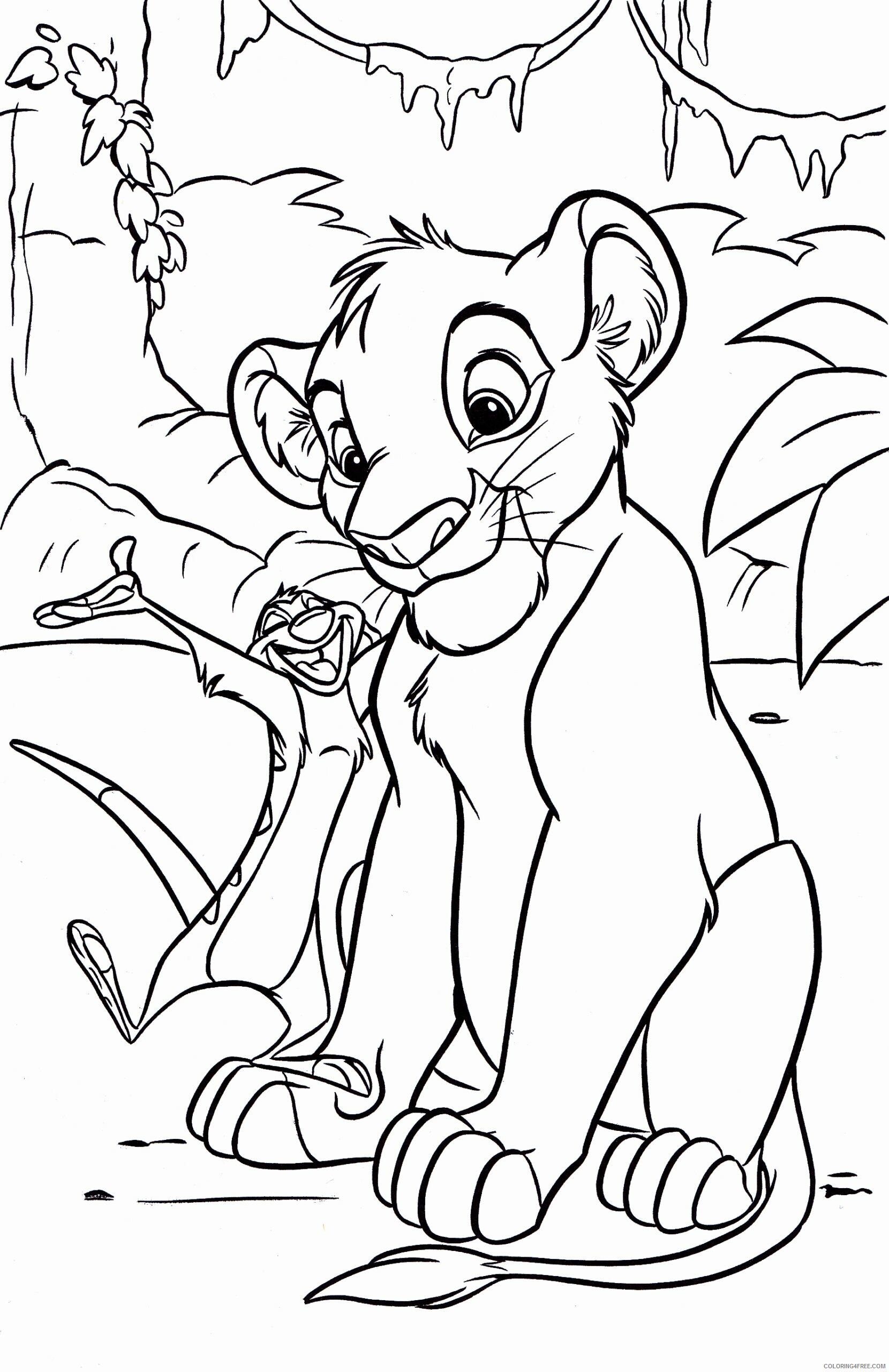 Simba Coloring Pages Simba Pictures Printable 2021 5409 Coloring4free