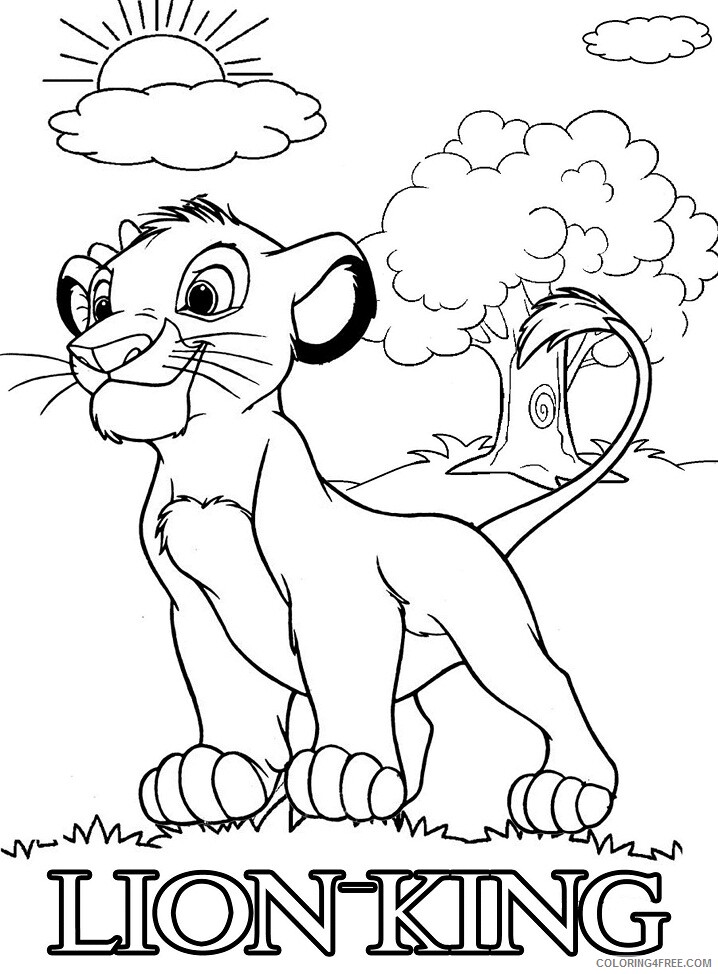 Simba Coloring Pages simba and lion sheet nala the guard dogo scaled Printable 2021 Coloring4free