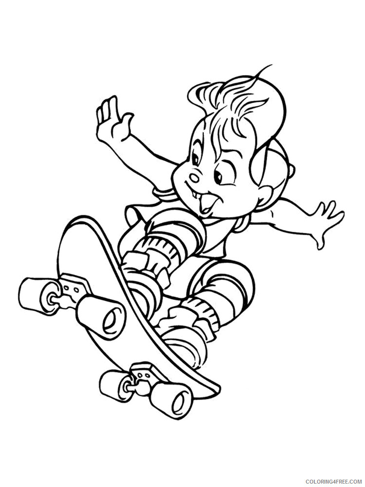 Skateboarding Coloring Pages Skateboard 10 Printable 2021 5430 Coloring4free