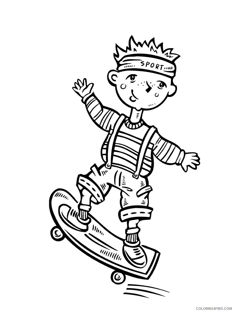Skateboarding Coloring Pages Skateboard 11 Printable 2021 5431 Coloring4free