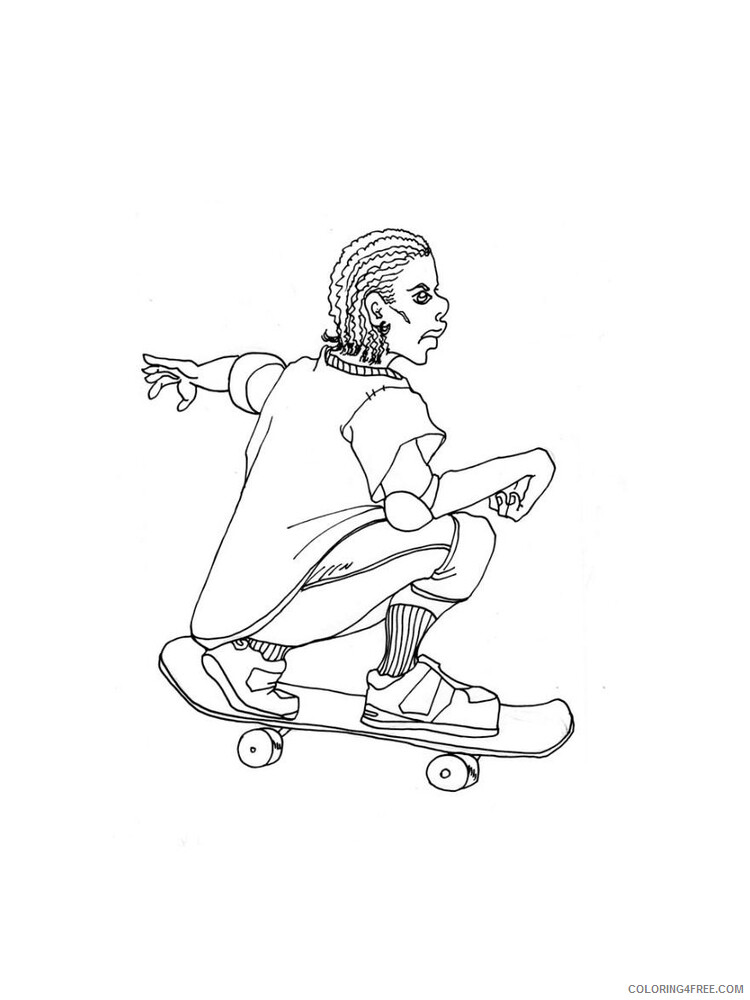 Skateboarding Coloring Pages Skateboard 13 Printable 2021 5433 Coloring4free