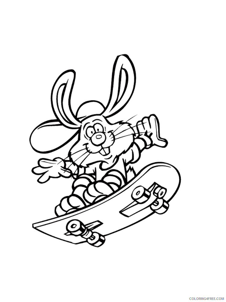 Skateboarding Coloring Pages Skateboard 16 Printable 2021 5435 Coloring4free